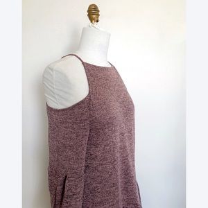 Brushed Bell Sleeve Boho Top w Peplum NWT